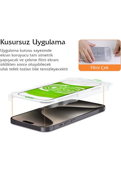 Apple iPhone XS Uyumlu Kolay Uygulama Aparatlı Siyah Çerçeveli Tam Kapatan Cam Ekran Koruyucu