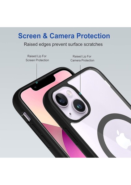 Apple iPhone 13 - 14 Kılıf Magsafe Wireless Şarj Özellikli Tam Koruma Renkli Sert Silikon Ege Kapak indirimleri