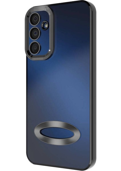 Samsung Galaxy A15 Kılıf Kamera Lens Korumalı Şeffaf Renkli Logo Gösteren Parlak Kapak