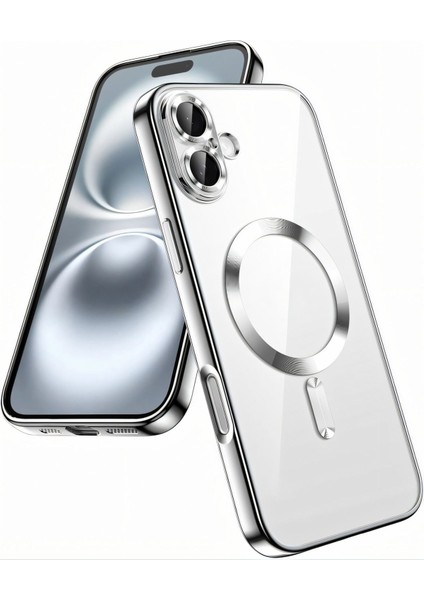 Apple iPhone 16 Plus Kılıf Kamera Lens Korumalı Magsafe Şarj Kilifi Şeffaf Renkli Yumuşak Kapak fiyatları