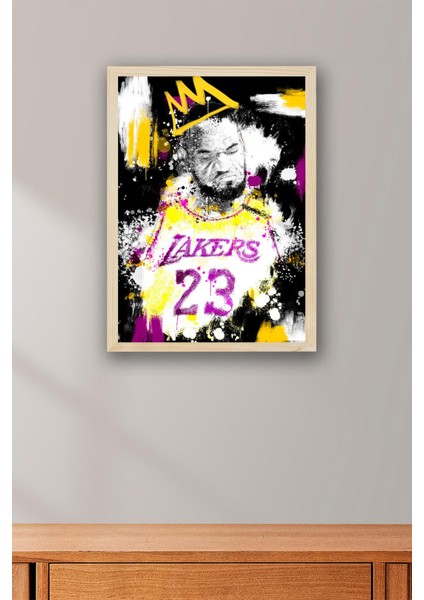 Lebron James Çerçeveli Tablo - King James Basketbol Nba Posteri Tablo fiyatları