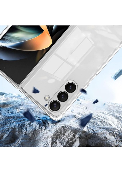 Samsung Galaxy Z Fold 6 Kılıf Crystal Sert Pc Antishock Darbe Emici Kenar Şeffaf Silikon Kapak fiyatları