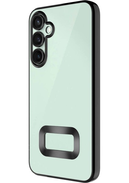 Samsung Galaxy S24 Kılıf Kamera Lens Korumalı Şeffaf Renkli Logo Gösteren Parlak Kapak