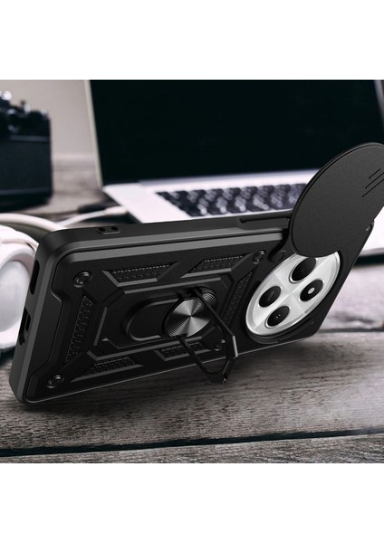 Xiaomi Redmi 14C 4g Kılıf Kamera Korumalı Sürgülü Yüzüklü Armor Military Tank Koruyucu Kapak modelleri