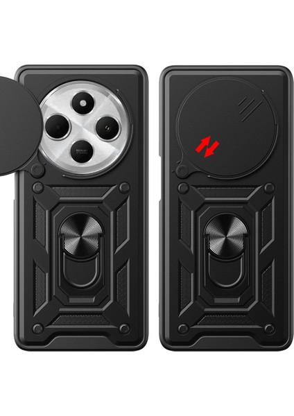 Xiaomi Redmi 14C 4g Kılıf Kamera Korumalı Sürgülü Yüzüklü Armor Military Tank Koruyucu Kapak fırsatları