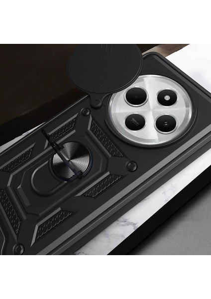 Xiaomi Redmi 14C 4g Kılıf Kamera Korumalı Sürgülü Yüzüklü Armor Military Tank Koruyucu Kapak indirimleri
