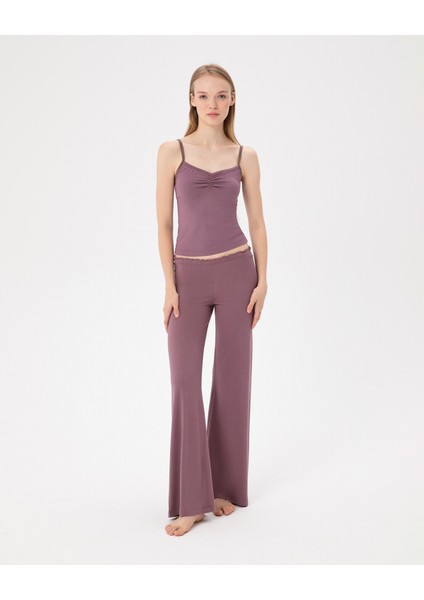Lila Flare Pijama Pantolon