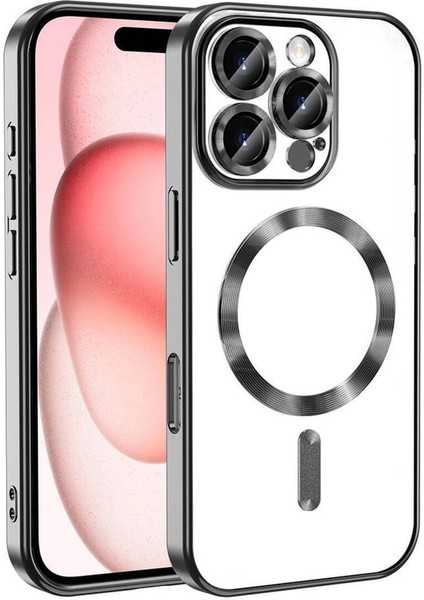 Apple iPhone 16 Pro Kılıf Kamera Lens Korumalı Magsafe Şarj Kilifi Şeffaf Renkli Yumuşak Kapak modelleri