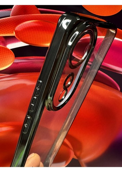 Honor 90 Uyumlu Kılıf Kamera Lens Korumalı Şeffaf Renkli Logo Gösteren Parlak Kapak