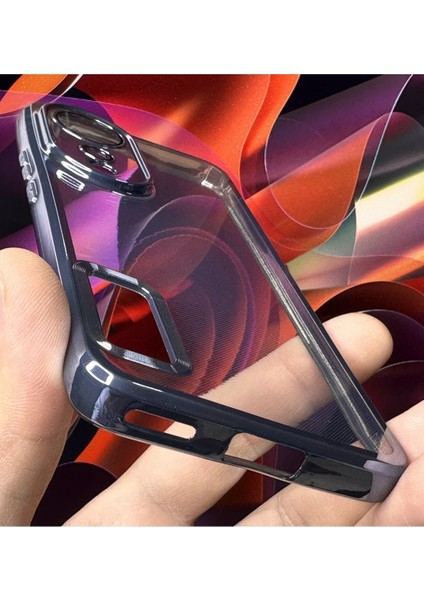 Honor 90 Uyumlu Kılıf Kamera Lens Korumalı Şeffaf Renkli Logo Gösteren Parlak Kapak