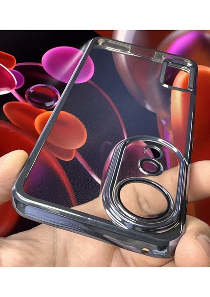 Honor 90 Uyumlu Kılıf Kamera Lens Korumalı Şeffaf Renkli Logo Gösteren Parlak Kapak