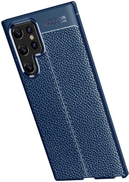 Samsung Galaxy S22 Ultra Kılıf Rugan Armor Deri Görünümlü Parmak İzi Yapmaz Dayanıklı Niss Silikon Kapak