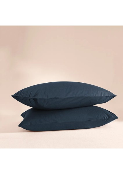 %100 Pamuk Percale 2li Yastık Kılıfı Lacivert - Pure Serisi fiyatları