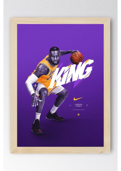 Lebron James Çerçeveli Tablo - Basketbol Nba Posteri Tablo