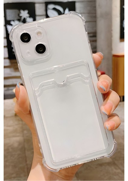 Apple iPhone 13/14 Kılıf Kamera Koruma ve Köşe Korumalı Kartlıklı Cüzdanlı Darbe Emici Kapak
