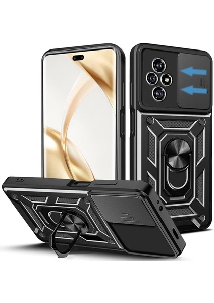 Honor 200 Kılıf Kamera Korumalı Sürgülü Yüzüklü Armor Tank Kapak