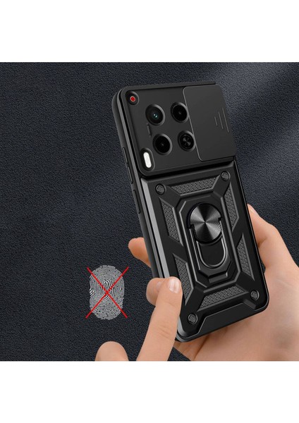 Tecno Camon 30 Kılıf Kamera Korumalı Sürgülü Yüzüklü Armor Tank Kapak modelleri