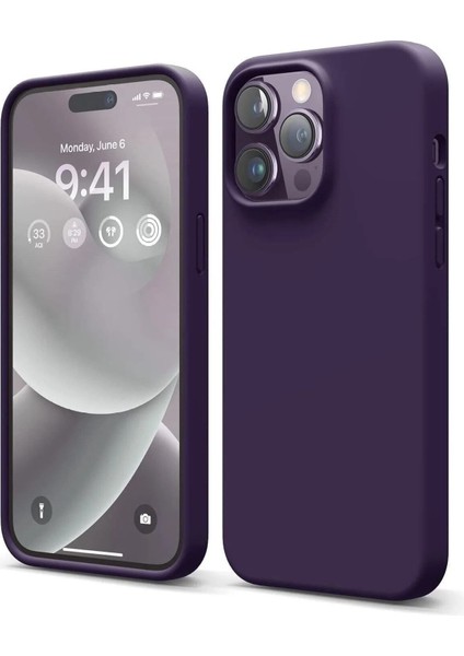 iPhone 14 Pro Max Kılıf İçi Kadife Lansman Renkli Yumuşak Silikon Kapak