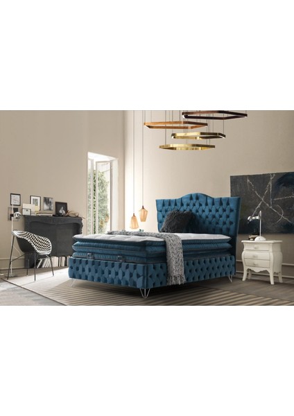 Alpha Ultra Ortopedik Antialerjik 34CM 120*200 Yatak-Baza-Başlık Seti