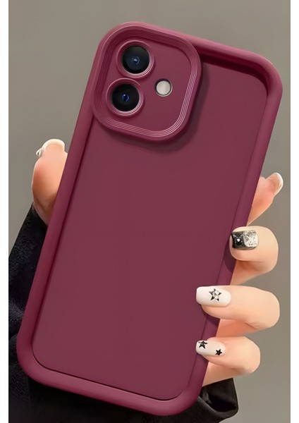 Samsung Galaxy A06 Uyumlu Kılıf Kamera Korumalı Yumuşak Dokulu Darbe Emici Bordo Silikon Kapak
