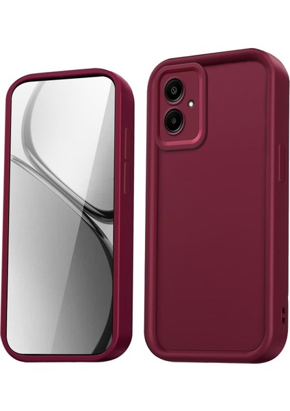 Samsung Galaxy A06 Uyumlu Kılıf Kamera Korumalı Yumuşak Dokulu Darbe Emici Bordo Silikon Kapak modelleri