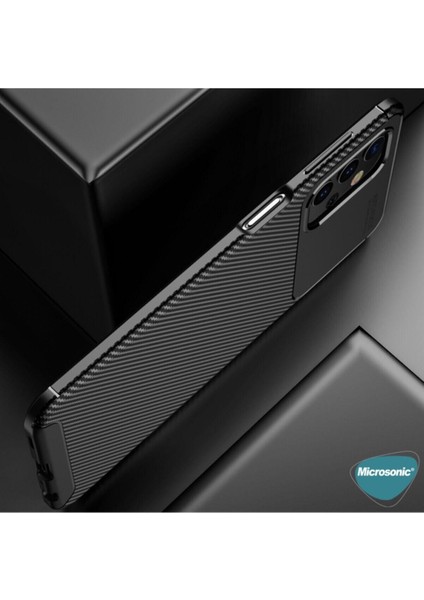 Samsung Galaxy A32 Kılıf Rugged Armor Darbe Emici Uzun Ömürlü Dayanıklı Parmak İzi Yapmaz Karbon Tasarım Negro Silikon Kapak