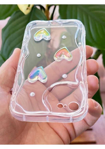 Apple iPhone 7/8/se 2020 2022 Kılıf 3D Kalpli Inci Tasarımlı Desenli Kamera Korumalı Silikon Kapak fırsatları