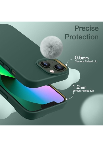 iPhone 13 - 14 Kılıf İçi Kadife Lansman Renkli Yumuşak Silikon Kapak