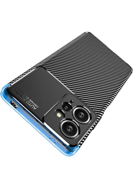 Xiaomi Redmi Note 12 Kılıf Rugged Armor Darbe Emici Uzun Ömürlü Dayanıklı Parmak İzi Yapmaz Karbon Tasarım Negro Silikon Kapak