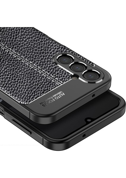Samsung Galaxy A54 Kılıf Rugan Armor Deri Görünümlü Parmak İzi Yapmaz Dayanıklı Niss Silikon Kapak