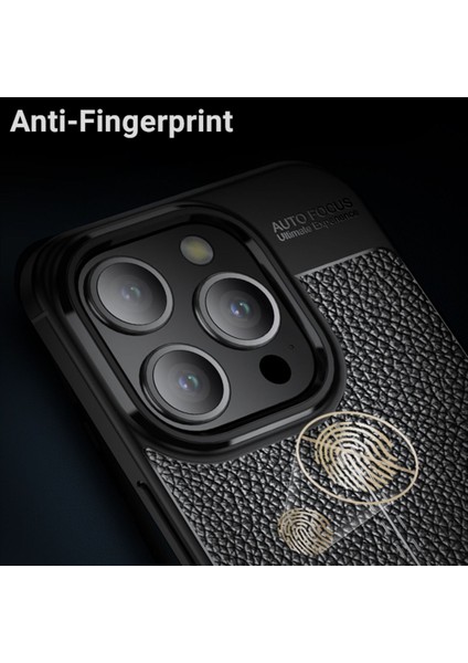 Apple iPhone 16 Pro Kılıf Kamera Çıkıntılı Deri Görünümlü Dikiş Desenli Koruyucu Kapak Kilif