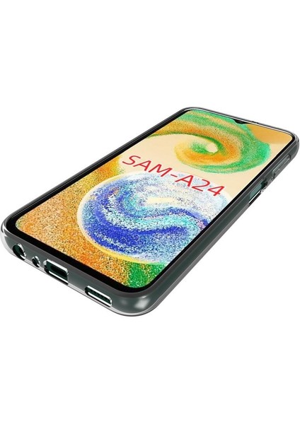 A24 Kılıf Kamera Korumalı Renksiz Şeffaf Ince Esnek Süper Silikon Kapak