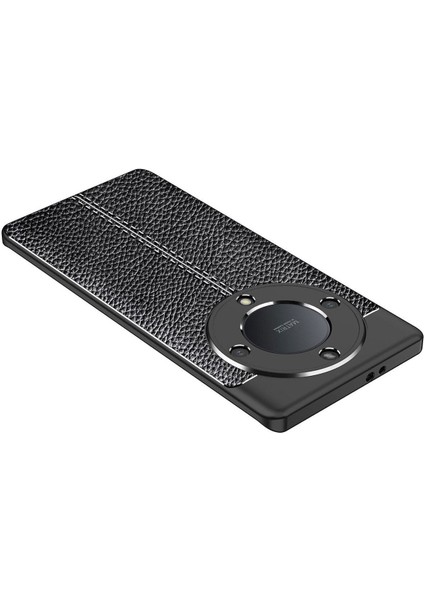 Honor X9A Kılıf Rugan Armor Deri Görünümlü Parmak İzi Yapmaz Dayanıklı Niss Silikon Kapak