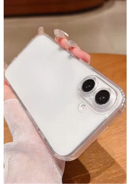 Apple iPhone 16 Kılıf Kamera Korumalı Şeffaf Ultra Ince Esnek Renksiz Silikon Kapak