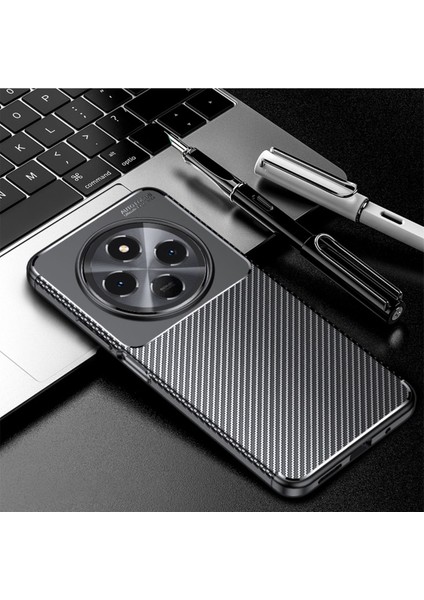 Xiaomi Redmi 14C 4g Kılıf Kamera Çıkıntılı Karbon Fiber Desenli Renk Atmaz Koruyucu Kapak Kilif