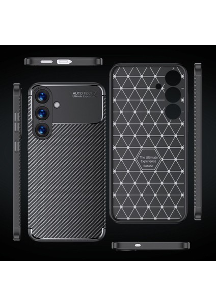 Samsung Galaxy S25 Plus Kılıf Kamera Çıkıntılı Karbon Desenli Renk Atmaz Koruyucu Kapak indirimleri