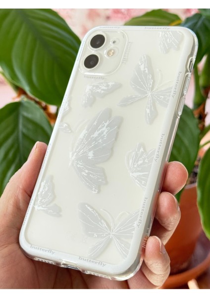 Apple iPhone 12 Uyumlu Kılıf Tasarımlı Desenli Kamera Korumalı Şeffaf Kelebek Esnek Yumuşak Silikon Kapak indirimleri