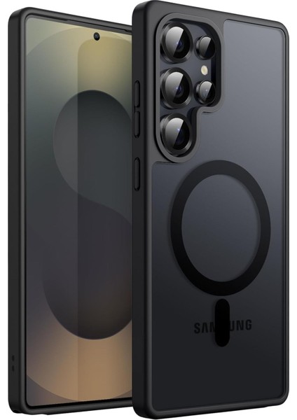 Samsung Galaxy S22 Ultra Kılıf Kamera Çıkıntılı Magsafe Şarj Destekli Yumuşak Kenarlı Mat Kapak