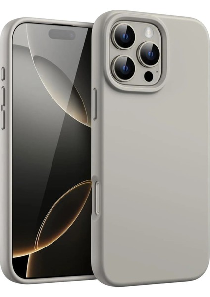 Apple iPhone 16 Pro Kılıf Kadife Lansman Soft Yumuşak Liquid Silikon Kamera Korumalı Kapak