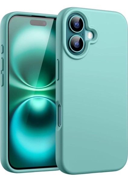 Apple iPhone 16 Kılıf Kadife Lansman Soft Yumuşak Liquid Silikon Kamera Korumalı Kapak