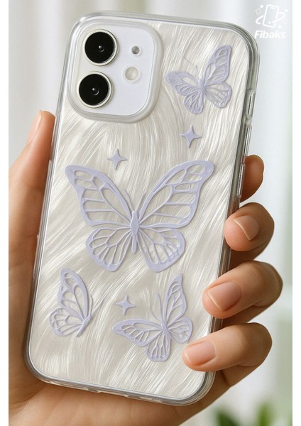 Apple iPhone 11 Uyumlu Kılıf Parlak Hologramlı Kelebek Desenli Darbe Emici Kamera Korumalı Renkli Silikon fırsatları