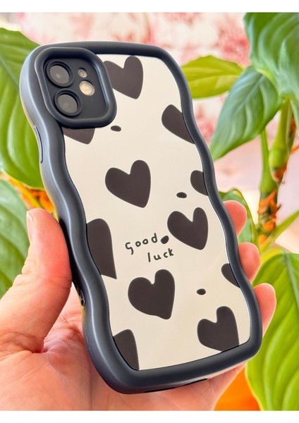 Apple iPhone 12 Kılıf Aynalı Kalp Desenli Yumuşak Kenarlı Kamera Korumalı Silikon Kapak indirimleri