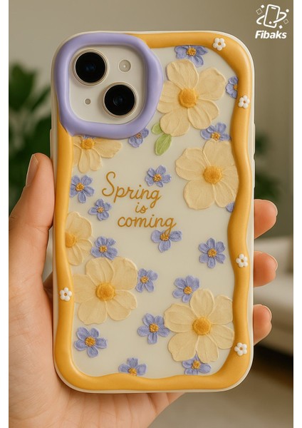 Apple iPhone 15 Plus Kılıf Tasarımlı Desenli Kamera Korumalı Papatya Çiçek Renkli Silikon Kapak fiyatları