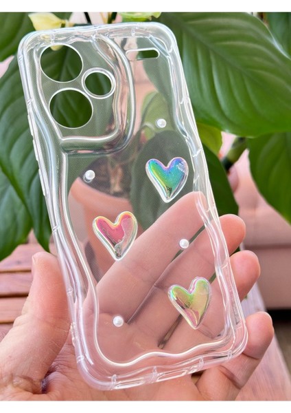 Xiaomi Redmi Note 13 Pro Plus Kılıf 3D Kalpli Inci Tasarımlı Desenli Kamera Korumalı Silikon Kapak fırsatları