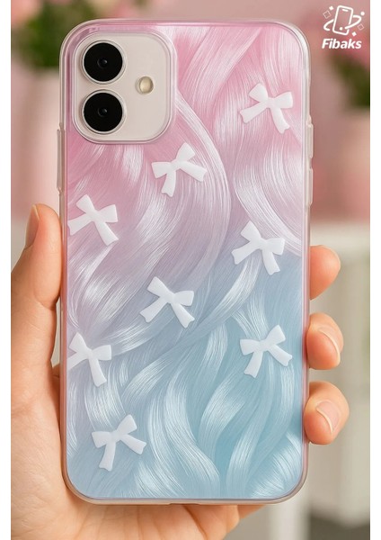 Apple iPhone 16 Kılıf Parlak Fiyonk Desenli Darbe Emici Kamera Çıkıntılı Renkli Silikon Kapak