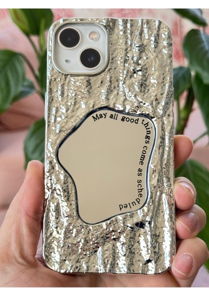 Apple iPhone 13/14 Uyumlu Kılıf Aynalı Dalga Tasarımlı Desenli Darbe Emici Kamera Korumalı Silikon Kapak indirimleri