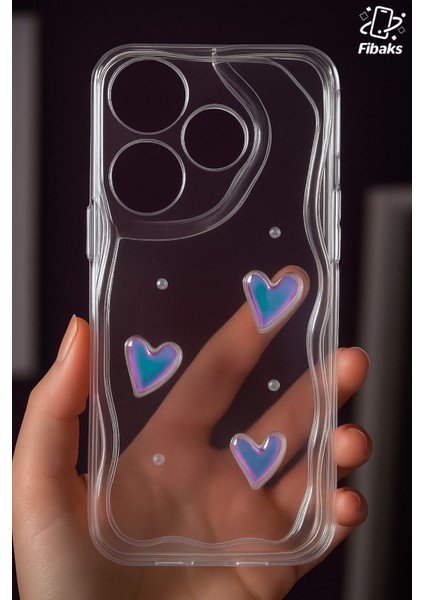 Xiaomi Redmi 13 4g Kılıf 3D Kalpli Inci Tasarımlı Desenli Kamera Korumalı Şeffaf Silikon Kapak fiyatları