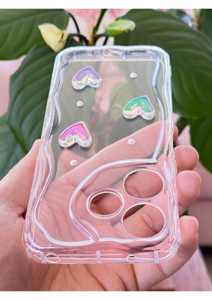 Xiaomi Redmi 13 4g Kılıf 3D Kalpli Inci Tasarımlı Desenli Kamera Korumalı Şeffaf Silikon Kapak indirimleri