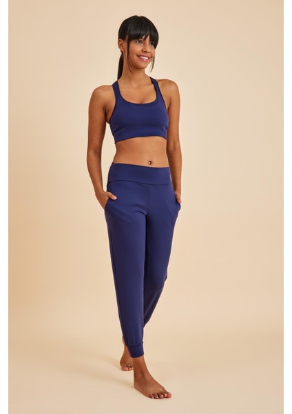 Sportive Lacivert Light Touch Bilekten Lastikli Jogger Eşofman Alt