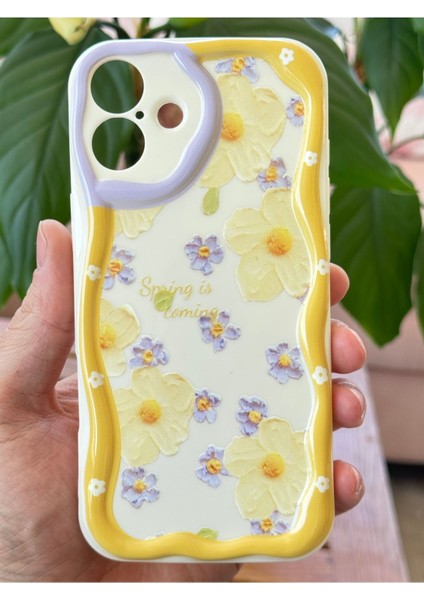 Apple iPhone 16 Kılıf Tasarımlı Desenli Kamera Korumalı Papatya Çiçek Renkli Silikon Kapak fırsatları